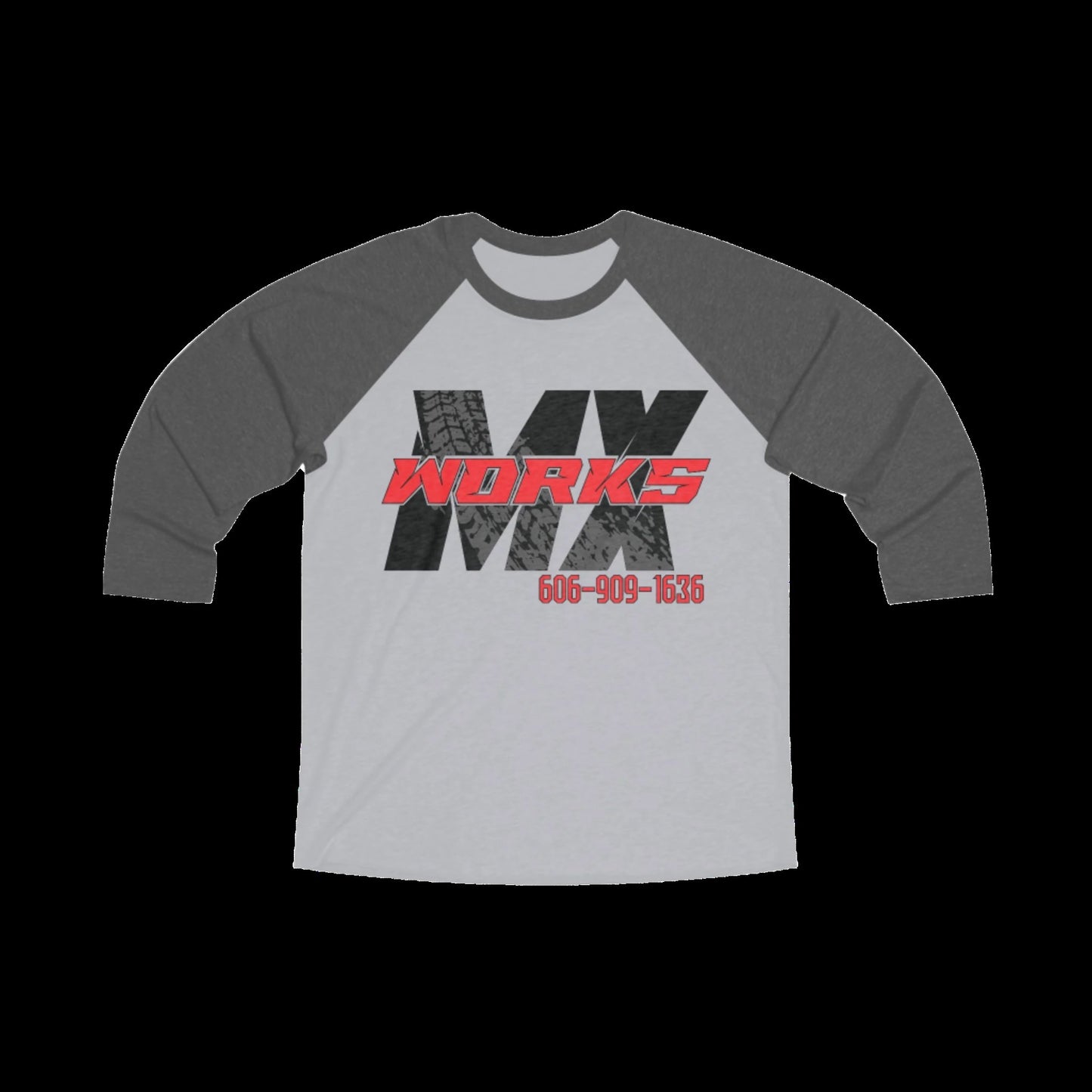 MX-WORKS LGOG Unisex Tri-Blend 3\4 Raglan Tee