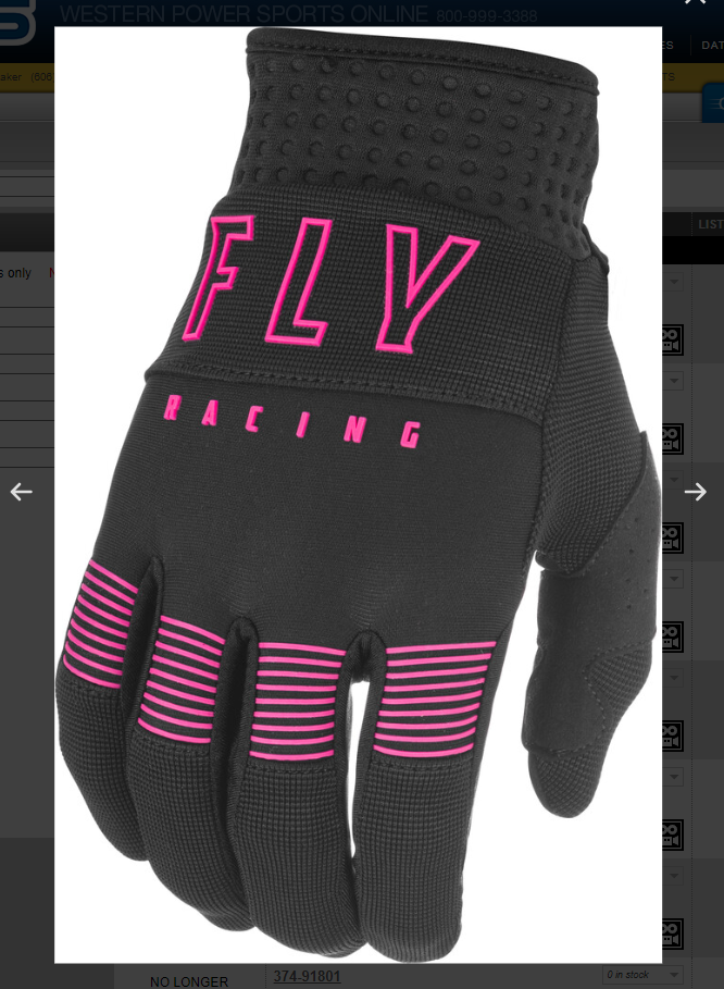 FLY RACING F-16 GLOVES BLACK/PINK