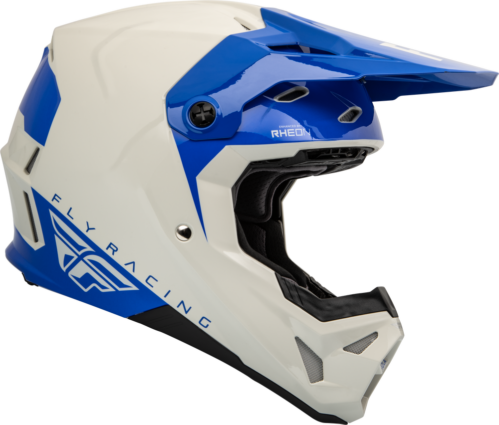 FLY RACING YOUTH FORMULA CP SLANT HELMET BLACK/WHITE/GOLD YL