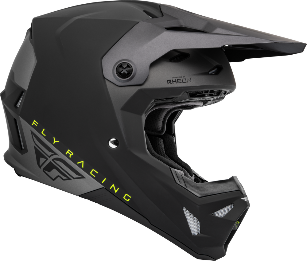 FLY RACING YOUTH FORMULA CP SLANT HELMET BLACK/WHITE/GOLD YL