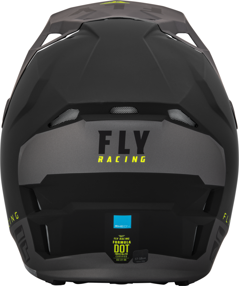 FLY RACING YOUTH FORMULA CP SLANT HELMET BLACK/WHITE/GOLD YL