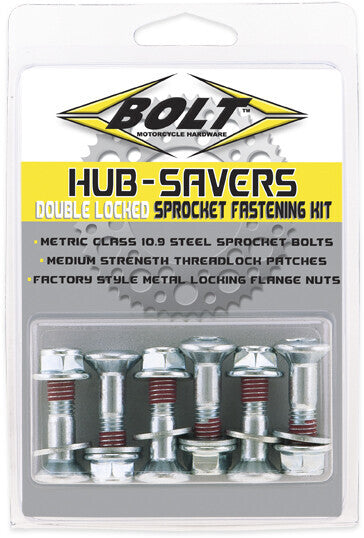 BOLT SPROCKET FASTENERS SILVER 6/PK
