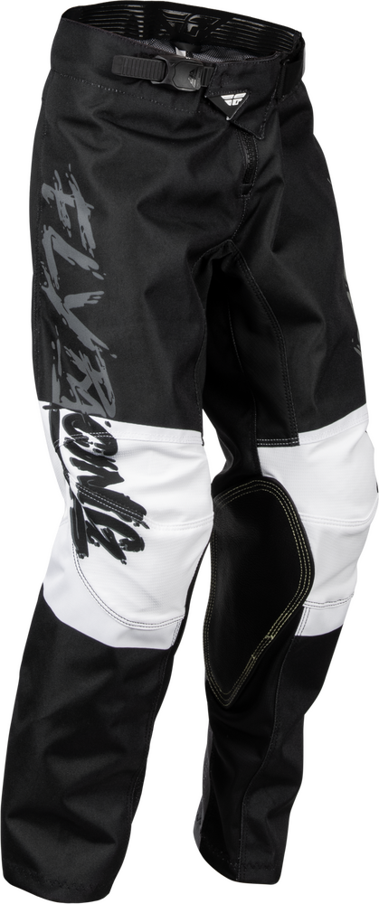 FLY RACING YOUTH KINETIC KHAOS PANTS GREY/BLACK/WHITE