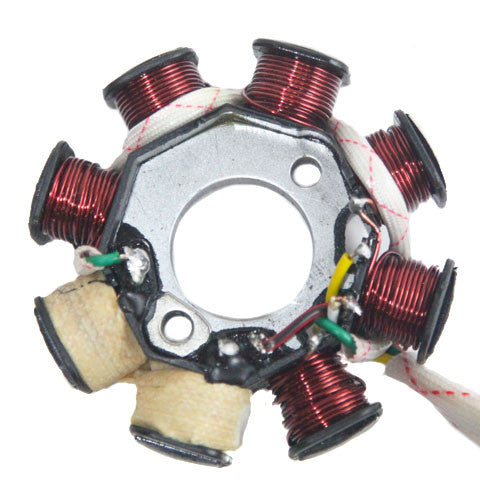 Chinese 8 coil stator magneto for GY6 50cc engines. Version 15