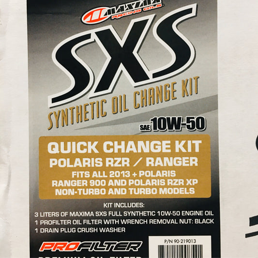 MAXIMA SXS QUICK CHANGE KIT 5W40 WITH BLACK OIL FILTER CAN-AM