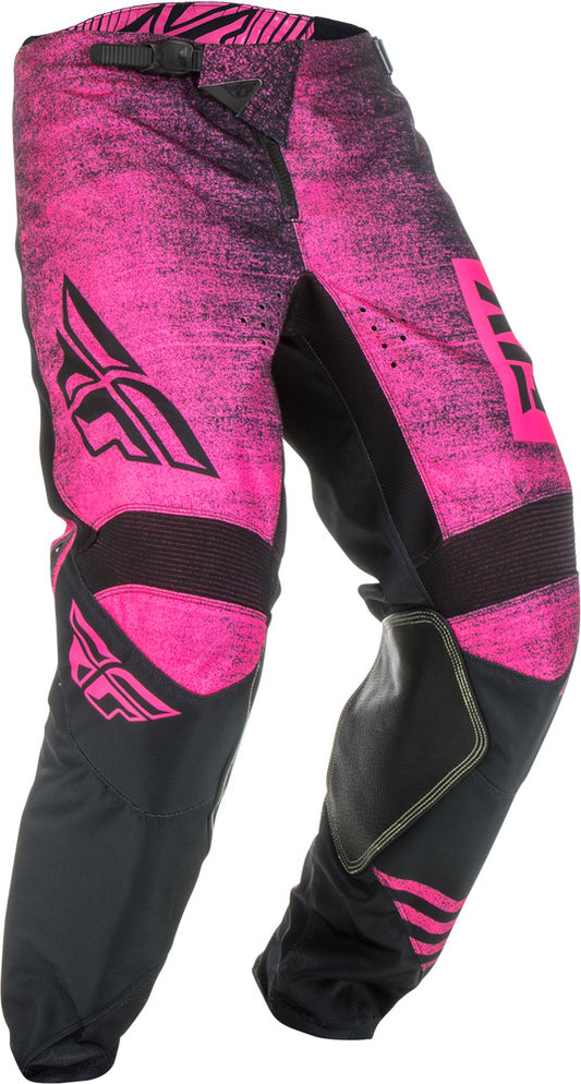 FLY RACING KINETIC NOIZ PANTS NEON PINK/BLACK SZ 34